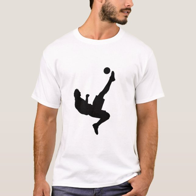 Soccer Player Silhouette T-Shirt Design (Front)