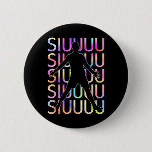 Soccer Player Siuuu Funny Soccer Football Boys Men 6 Cm Round Badge