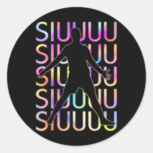 Soccer Player Siuuu Funny Soccer Football Boys Men Classic Round Sticker