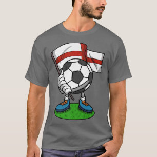 Soccer Player Soccer Ball With Flag of England Soc T-Shirt