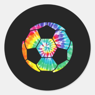 Soccer Player Soccer Ll Tie Dye Men Boys Girls Vin Classic Round Sticker