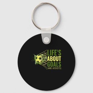 Soccer Player Sports Vintage Men Boys Soccer T Shi Key Ring
