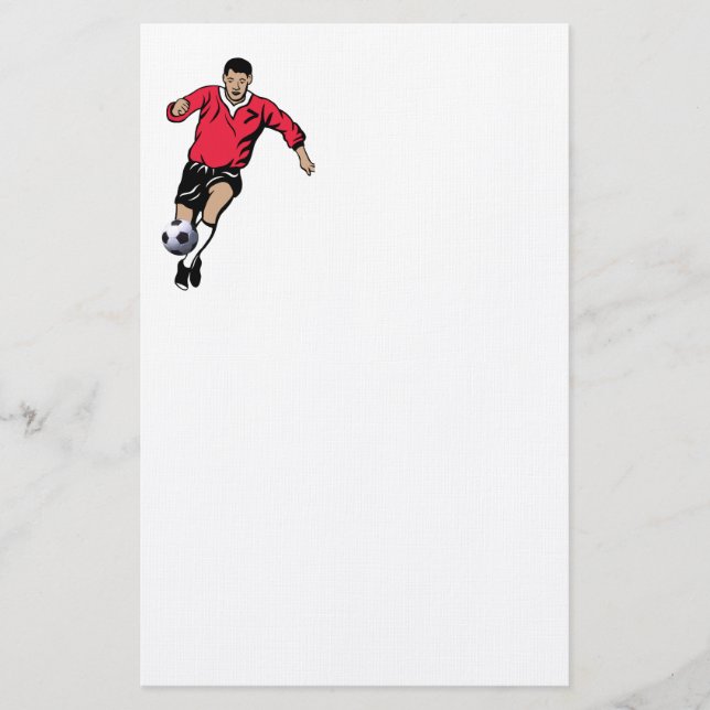 Soccer Player Stationery (Front)