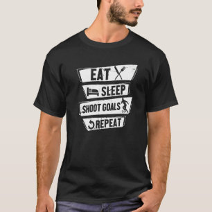 Soccer Player Striker Eat Sleep Shoot Goals Repeat T-Shirt