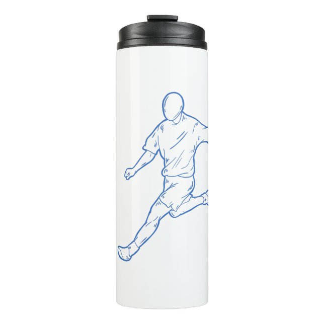 soccer player thermal tumbler (Front)