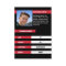 Soccer Player Trading Card in Black Red