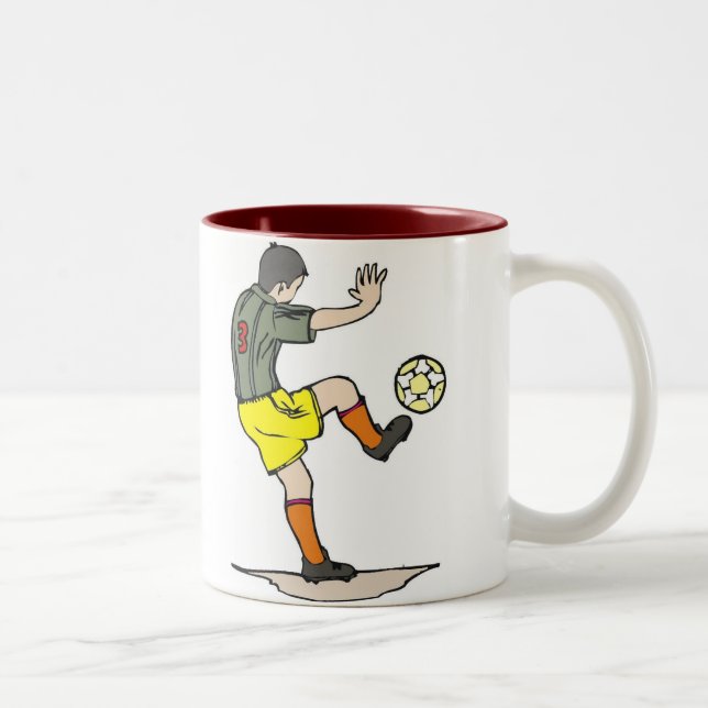 Soccer Player Two-Tone Coffee Mug (Right)