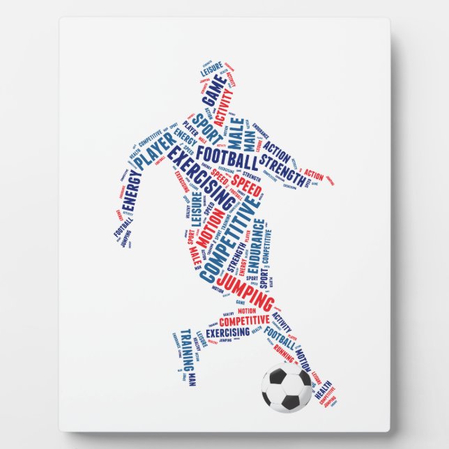 Soccer player with ball plaque (Front)