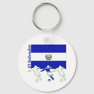 Soccer Players - El Salvador Key Ring