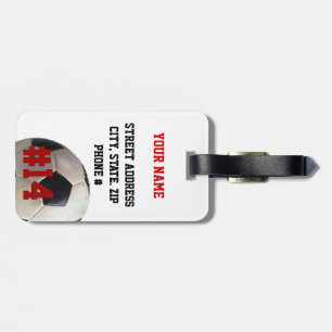 SOCCER PLAYERS LUGGAGE TAG