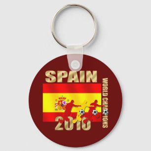 Soccer players Spain 2010 Bend it Futbol Art Key Ring