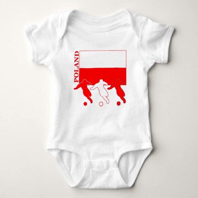 Soccer Poland Baby Bodysuit (Front)