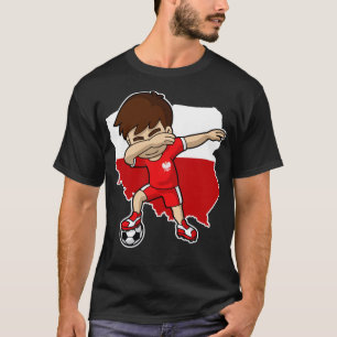 Soccer Poland Polish Polska Boy Polski Flag Map T-Shirt