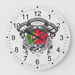 Soccer Portugal Large Clock