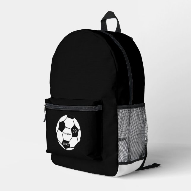 Soccer Printed Backpack (Back Corner Right)