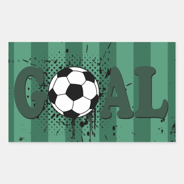 Soccer Rectangular Sticker (Front)