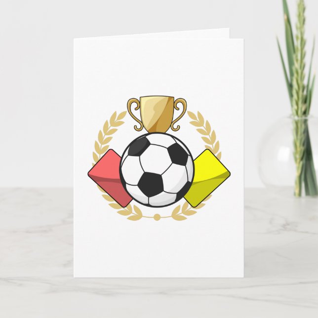 Soccer red & yellow card Trophy (Front)
