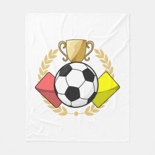 Soccer red & yellow card Trophy Fleece Blanket