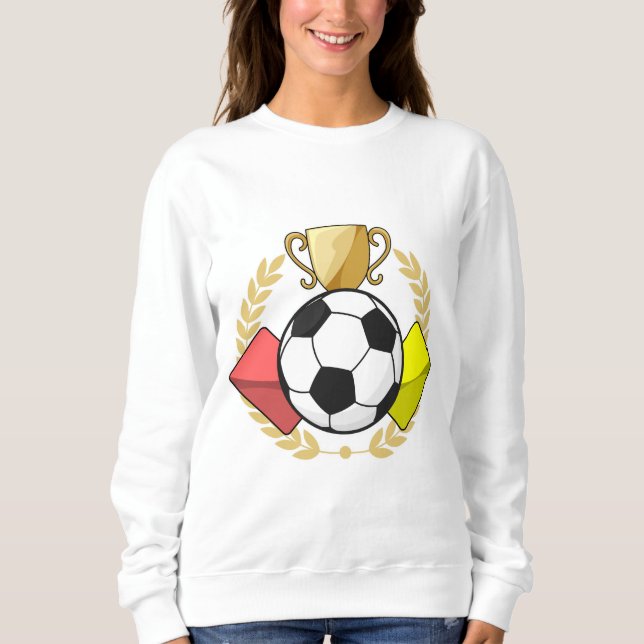 Soccer red & yellow card Trophy Sweatshirt (Front)