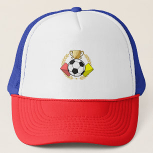 Soccer red & yellow card Trophy Trucker Hat