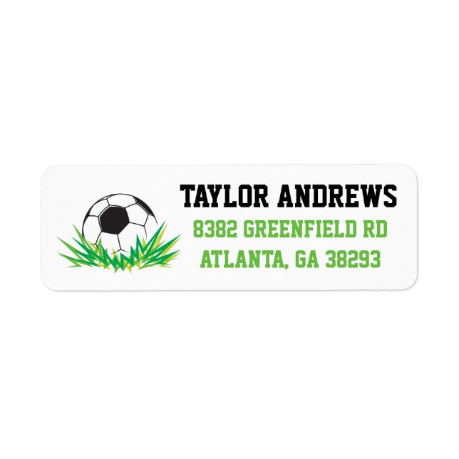 Soccer Return Address Labels (Front)