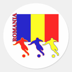 Soccer Romania Classic Round Sticker