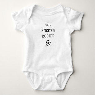 Soccer Rookie Custom Baby Name Bodysuit