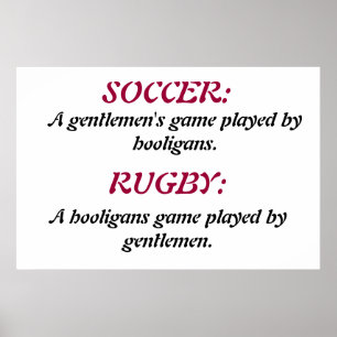 SOCCER & RUGBY. POSTER