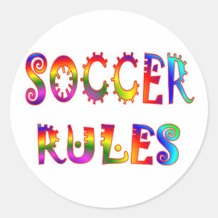 Soccer Rules Classic Round Sticker