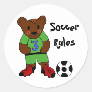 Soccer Rules Classic Round Sticker