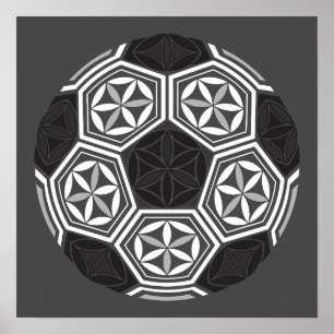 soccer sacred geometry poster
