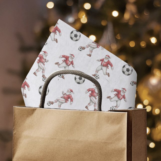 Soccer Santa Christmas Tissue Paper (Creator Uploaded)