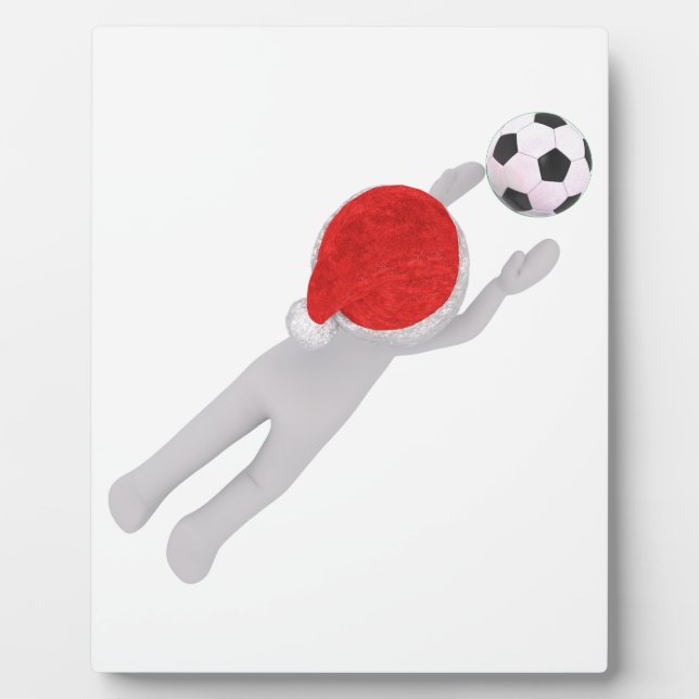 soccer santa claus plaque (Front)