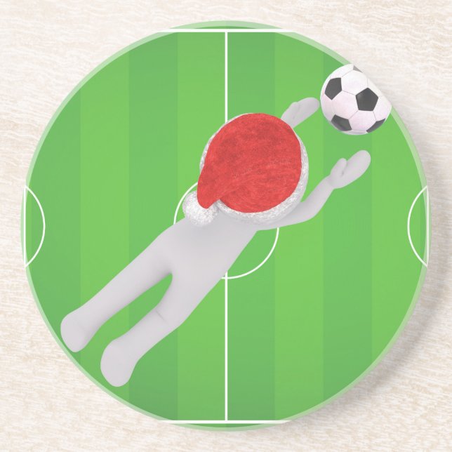 soccer santa coaster (Front)