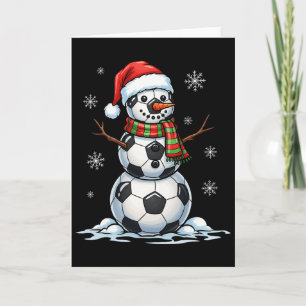 Soccer Santa Hat Holiday Card