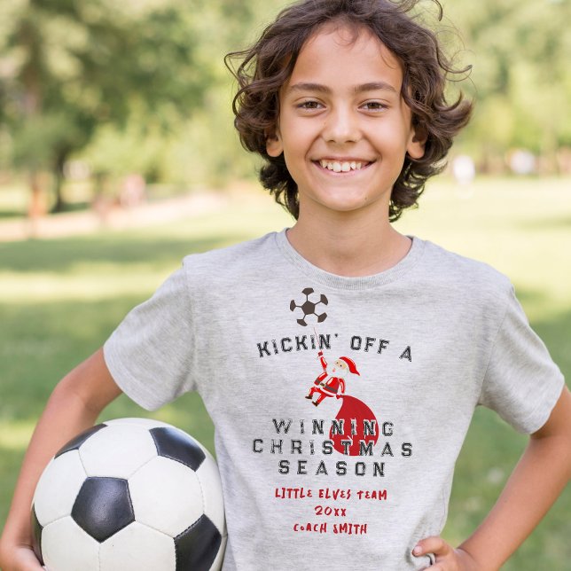 Soccer Santa Kickin Off a Winning Christmas Season T-Shirt (Soccer Santa Kickin Off a Winning Christmas Season T-Shirt)