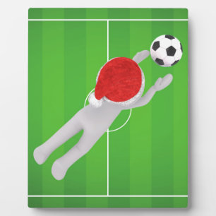 soccer santa plaque