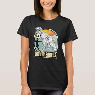 Soccer Saurus T Rex Dinosaur Soccersaurus Matching T-Shirt