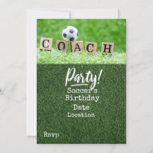 Soccer Save the Date for COACH Party