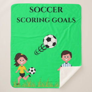 SOCCER " SCORING GOALS" BLANKET FOR KIDS!