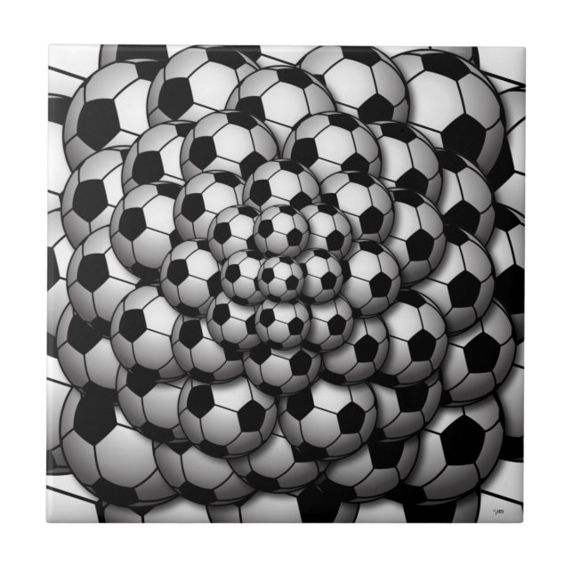 Soccer Season Ceramic Tile (Front)