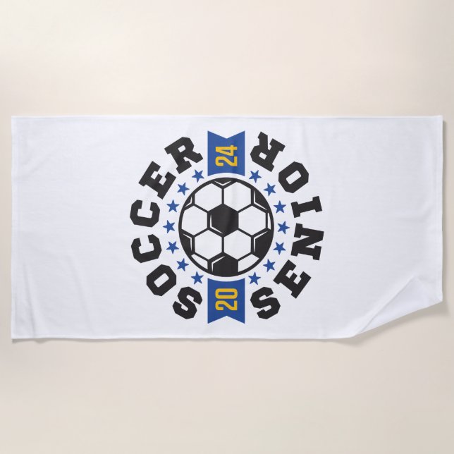 Soccer Senior 2024  Beach Towel (Front)
