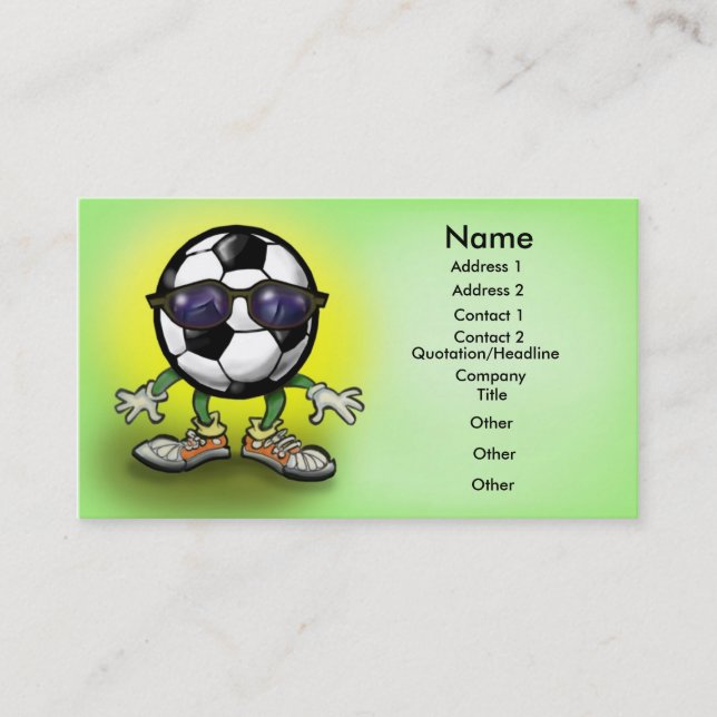 Soccer Shades Business Card (Front)