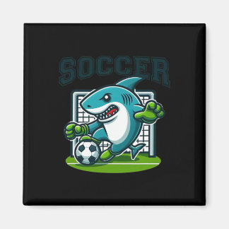 Soccer Shark Playing Soccer  Magnet