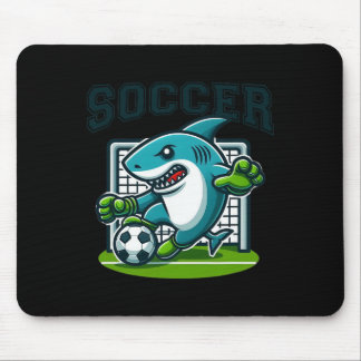 Soccer Shark Playing Soccer  Mouse Pad