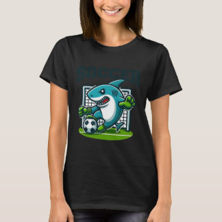 Soccer Shark Playing Soccer  T-Shirt