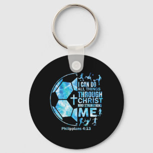 Soccer-shirt Christian I Can Do All Things Religio Key Ring