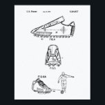 Soccer Shoes 1993 Patent Art - White Paper Poster<br><div class="desc">This Patent Art print is based on artwork from a drawing in a United States Patent.</div>