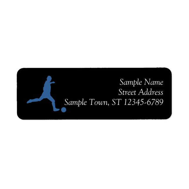 Soccer Silhouette Return Address Label (Front)