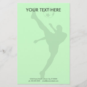 soccer silhouette stationery